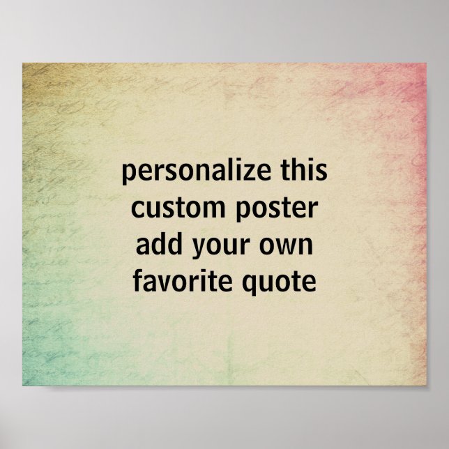 custom poster add your own quote typography (Front)