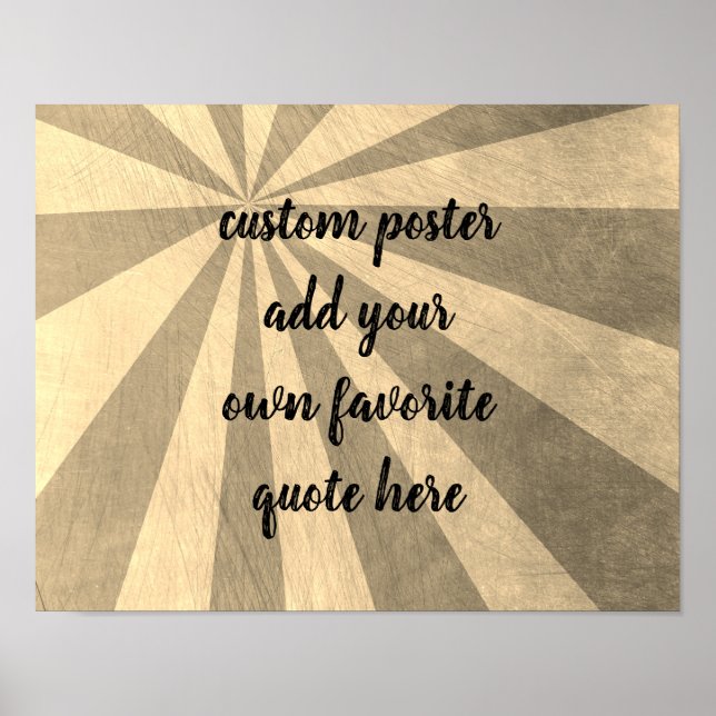 custom poster add your quote to personalize (Front)