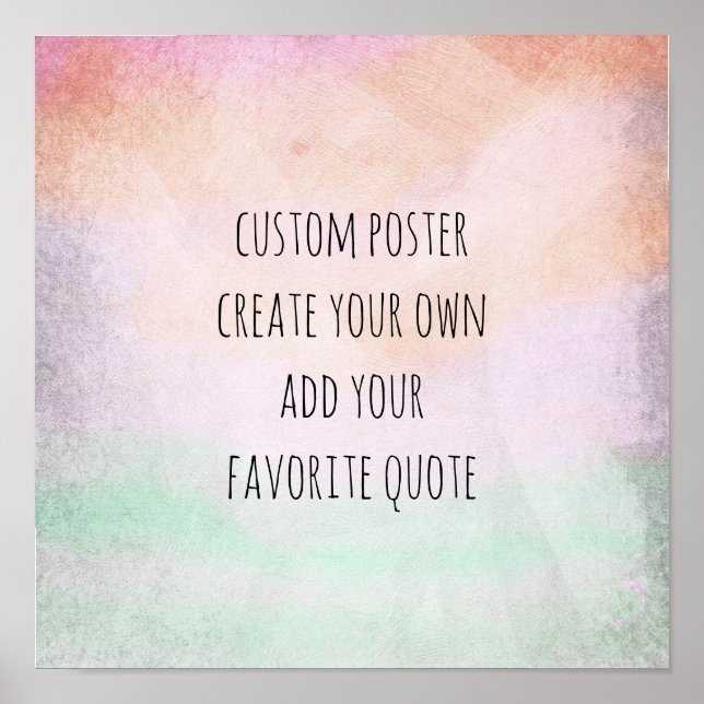 custom  poster create your own quote wall art (Front)