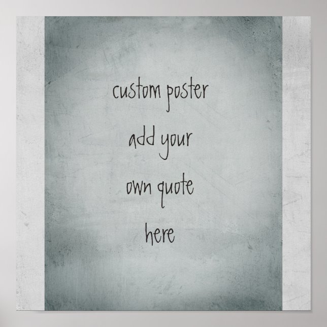 custom poster personalize with your own quote (Front)