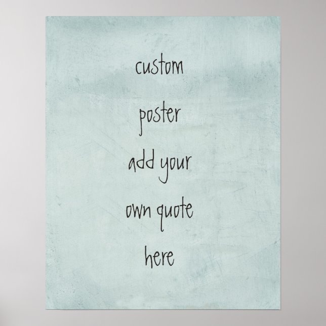 custom poster personalize with your own quote (Front)