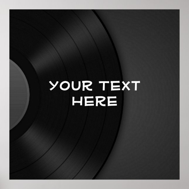 Custom POSTER with Vinyl Design Background (Front)