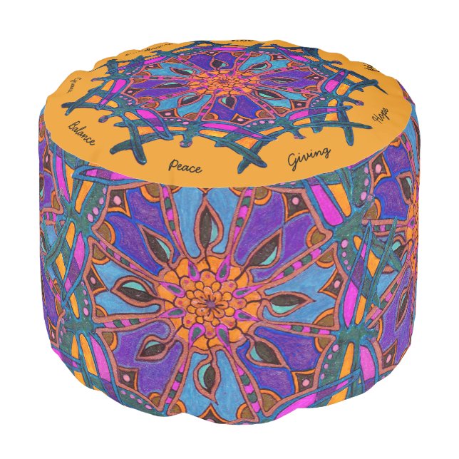 Custom Pouf Stool (Angled Front)