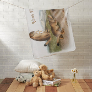 Custom Prairie Dog marmot squirrel Camping Baby Blanket