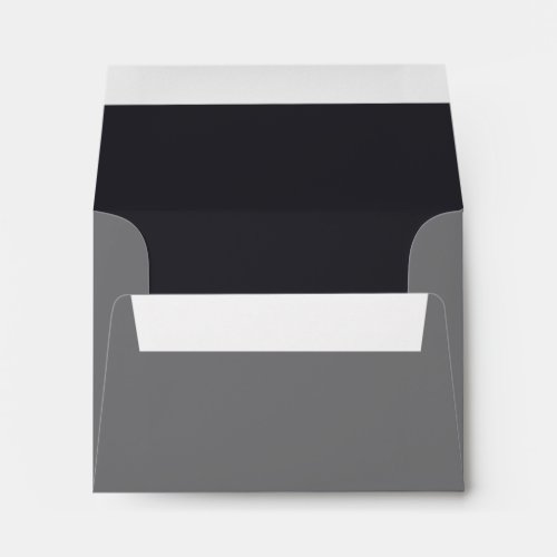 Custom Pre_Addressed Black and Gray Envelope