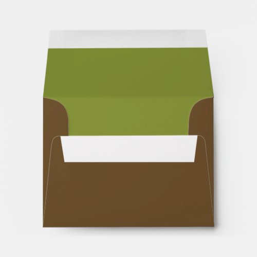 Custom Pre_Addressed Brown and Green Envelope