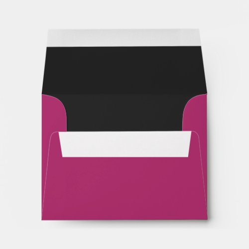 Custom Pre_Addressed Fuchsia Pink  Black Envelope
