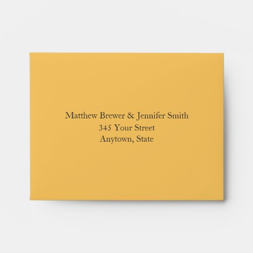 Custom Pre_Addressed Golden Yellow Envelope