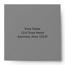 Custom Pre-addressed Gray Invitation Envelopes