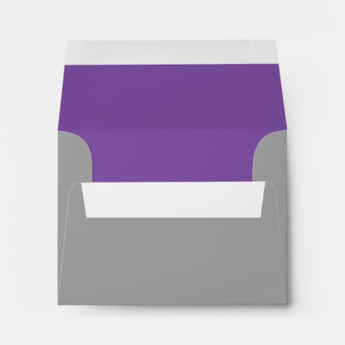 Custom Pre_Addressed Gray  Purple Envelope