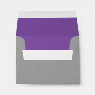 Custom Pre-Addressed Gray & Purple Envelope