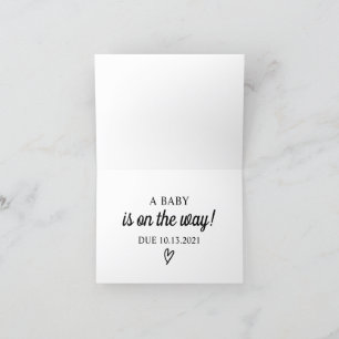 Custom Pregnancy Announcement card for Grandparent