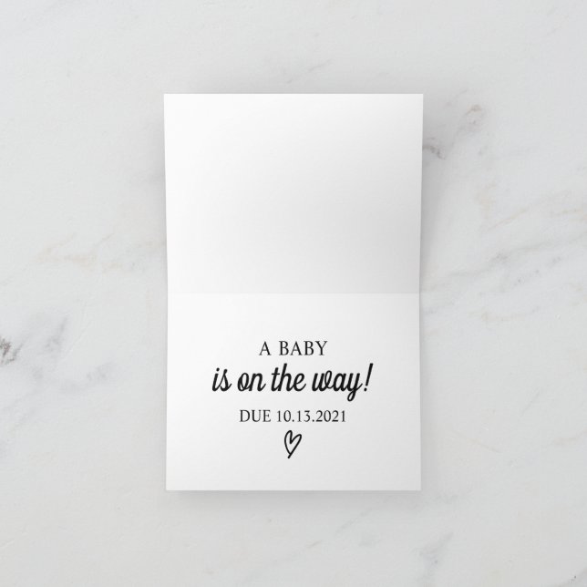 Custom Pregnancy Announcement card for Grandparent (Inside)