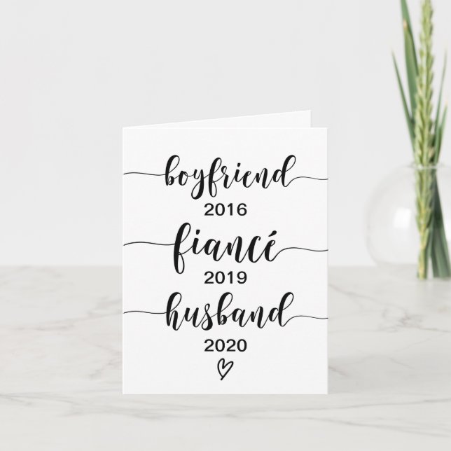 Custom Pregnancy Announcement Card for Husband (Front)