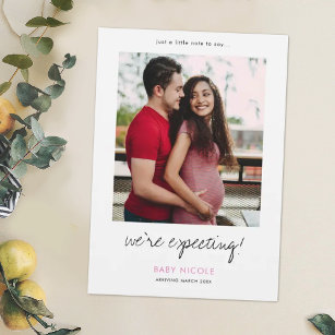 Custom Pregnancy Announcement Card with Photo