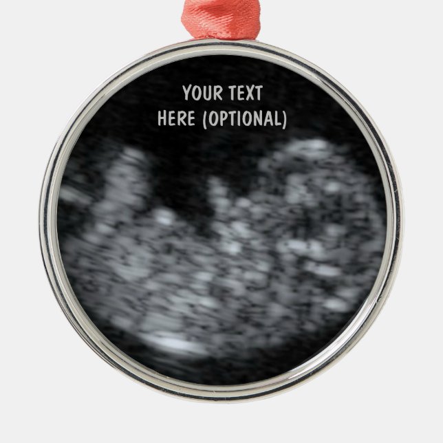 Custom Pregnancy Keepsake Metal Ornament (Front)