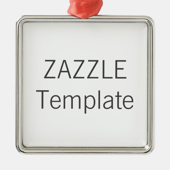 Custom Premium SQUARE Christmas Tree Ornament (Front)