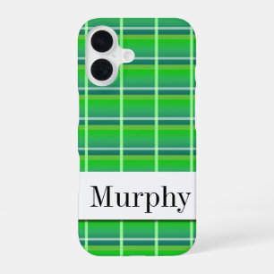 Custom Preppy Green Plaid iPhone Case