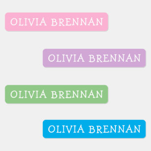 Custom Preprinted Cute Childs Clothing Name Tag Kids' Labels