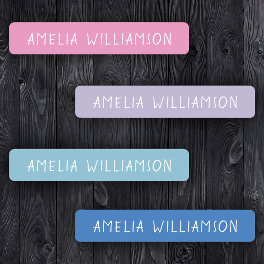 Custom Preprinted Cute Childs Clothing Name Tag Kids' Labels