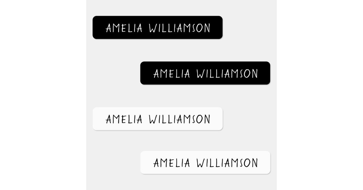 Custom Preprinted Simple Childs Clothing Name Tag Kids' Labels | Zazzle