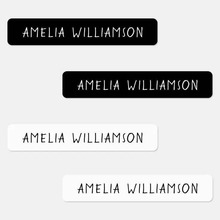 Custom Preprinted Simple Childs Clothing Name Tag Kids' Labels | Zazzle