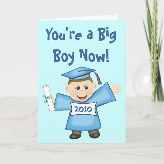 custom preschool kindergarten boy graduation card zazzlecom