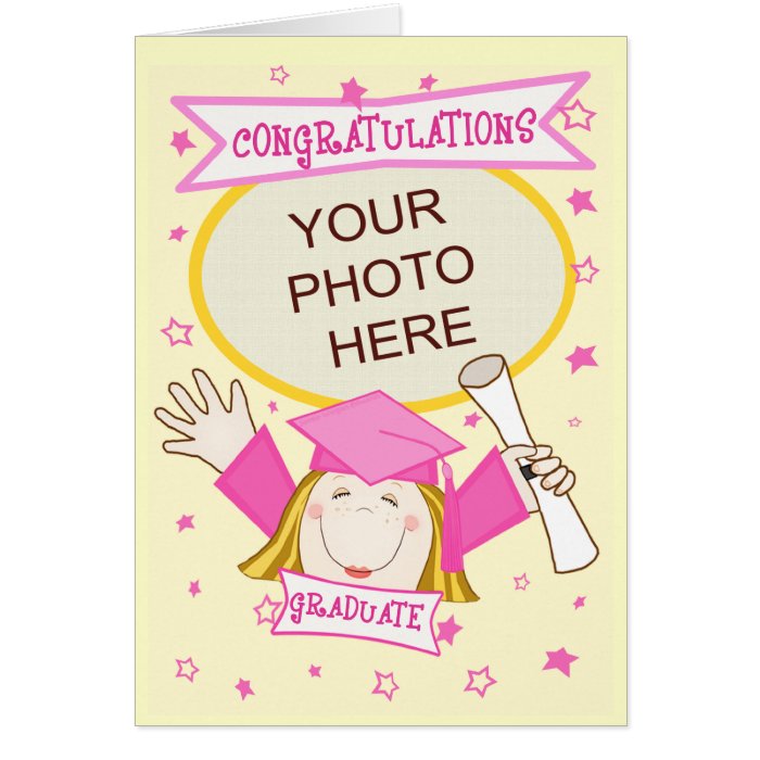 custom preschool kindergarten girl graduation card zazzle