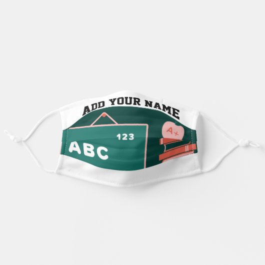 Custom Preschool Teacher Mask (Front, Unfolded)