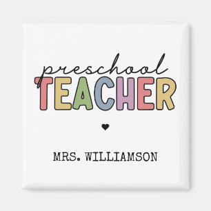 Custom Preschool Teacher Personalized Gifts Magnet