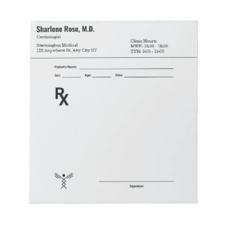 Custom Prescription Notepad – Editable Doctor RX 