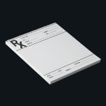 Custom Prescription Pad for Doctor Pharmacist Rx<br><div class="desc">Prescription Pad for Doctor Pharmacist Rx Notepad ___________________________ Professional 40-sheet prescription pads designed for medical offices, pharmacies, and healthcare professionals. Each 5.5" x 6" notepad features a clear Rx logo and structured fields for patient name, age, gender, address, number of refills, provider signature, DEA number, and provider address—making it simple...</div>