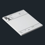 Custom Prescription Pad for Doctor Pharmacist Rx<br><div class="desc">Prescription Pad for Doctor Pharmacist Rx Notepad ___________________________ Professional 40-sheet prescription pads designed for medical offices, pharmacies, and healthcare professionals. Each 5.5" x 6" notepad features a clear Rx logo and structured fields for patient name, age, gender, address, number of refills, provider signature, DEA number, and provider address—making it simple...</div>