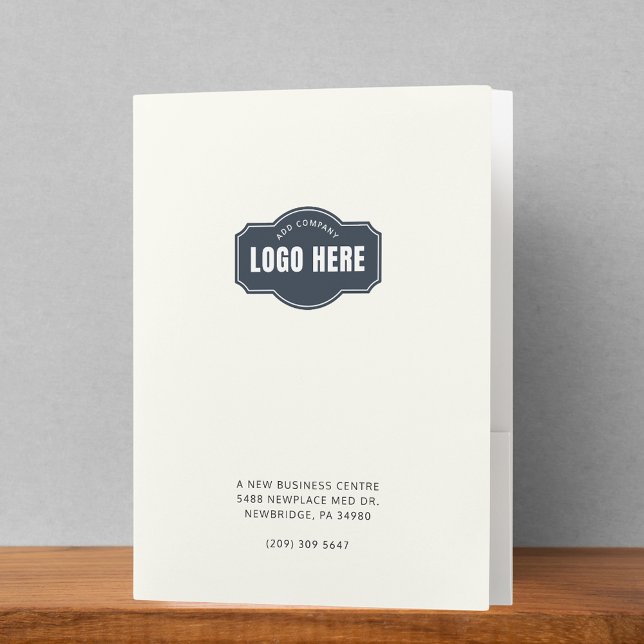 Custom Presentation Folder Business Logo Card Slot (Custom Presentation Folder Business Logo Card Slot)