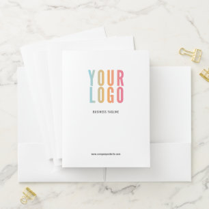 Custom Presentation Folder Logo Business Card Slot