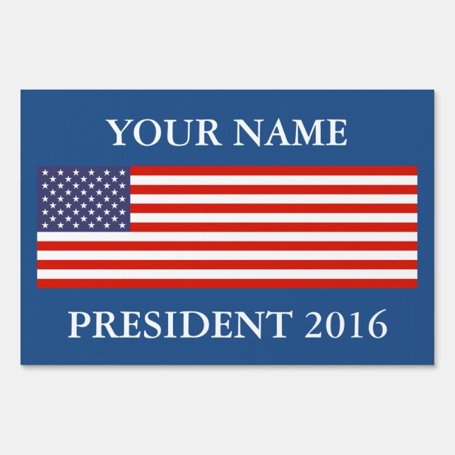Custom presidential election campaign yard signs (Front)