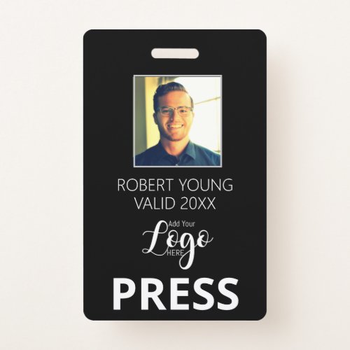 Custom PRESS _ Photo pass_ Name ID ID Badge