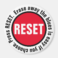 Custom Press the Reset Button Magnet