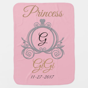 Custom Pretty As A Princess Pattern Baby Blanket