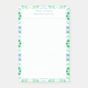 Custom Pretty Blue Dot Grid Wedding Plan Planner Post-it Notes