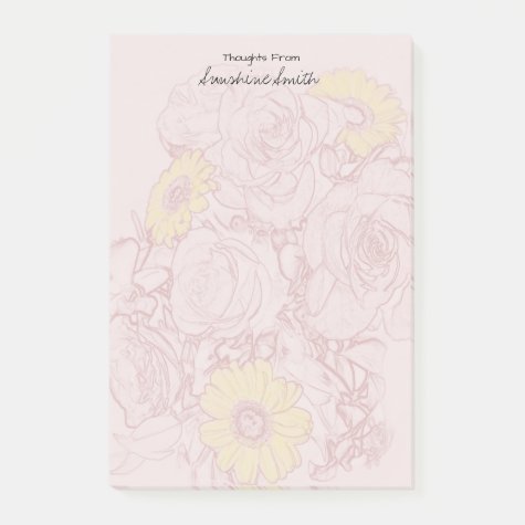 Custom Pretty Daisy Roses Outlined Bouquet
