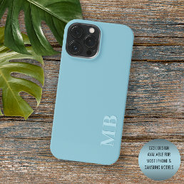 Custom Pretty Light Turquoise Blue Colored Case-Mate iPhone 14 Pro Max Case