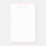 Custom Pretty Pink Dot Grid New Baby Plan Planner Post-it Notes