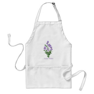 Custom Pretty White 'Sweet Violet' Apron
