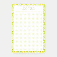 Custom Pretty Yellow Dot Grid New Mom Baby Planner