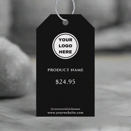 Custom Price Clothes Display Black  White Gift Tags
