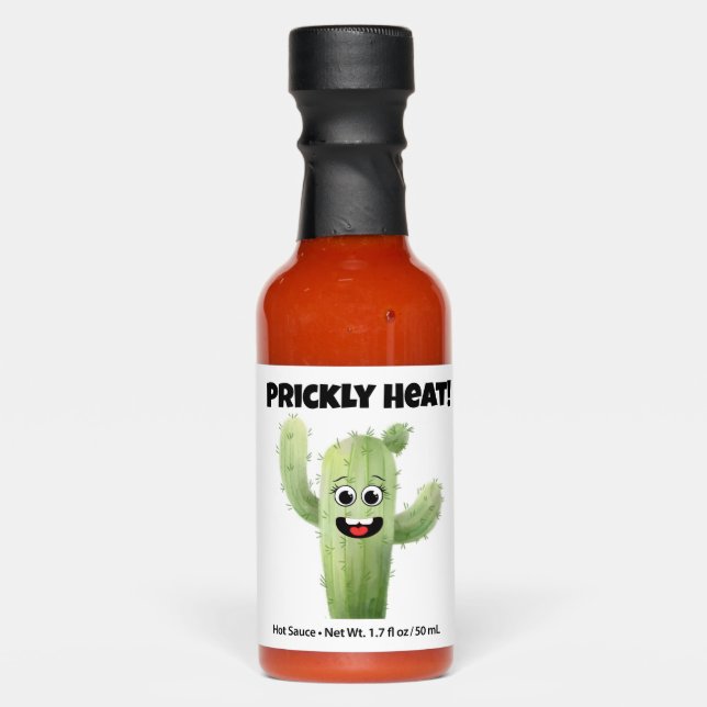 Custom Prickly Heat! Cactus Hot Sauces (Front)