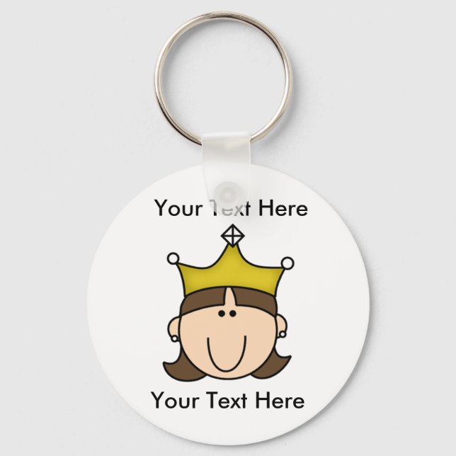 Custom Princess Brown Keychain (Front)