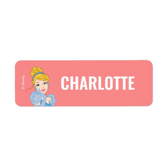 Custom Princess Cinderella Back to School Labels (Front)