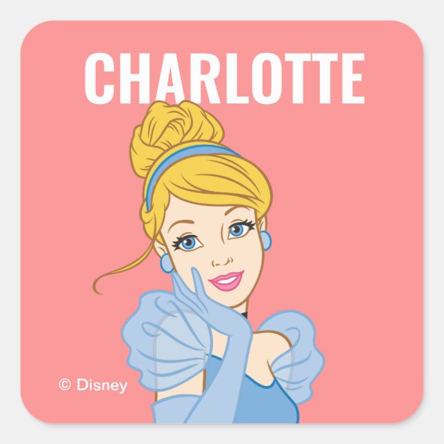 Custom Princess Cinderella Back to School Labels (Front)